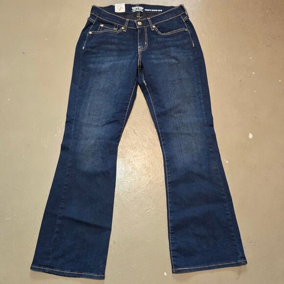 NWT Signature Levi Strauss &‎ Co Mid Rise Curvy Stretch Boot Cut Jeans Size 30s - Picture 1 of 5